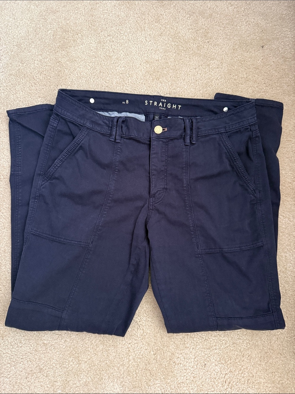 White House Black Market Men's Straight Chinos in Navy